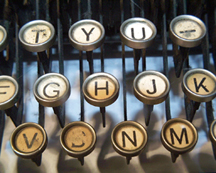 old typewriter keys